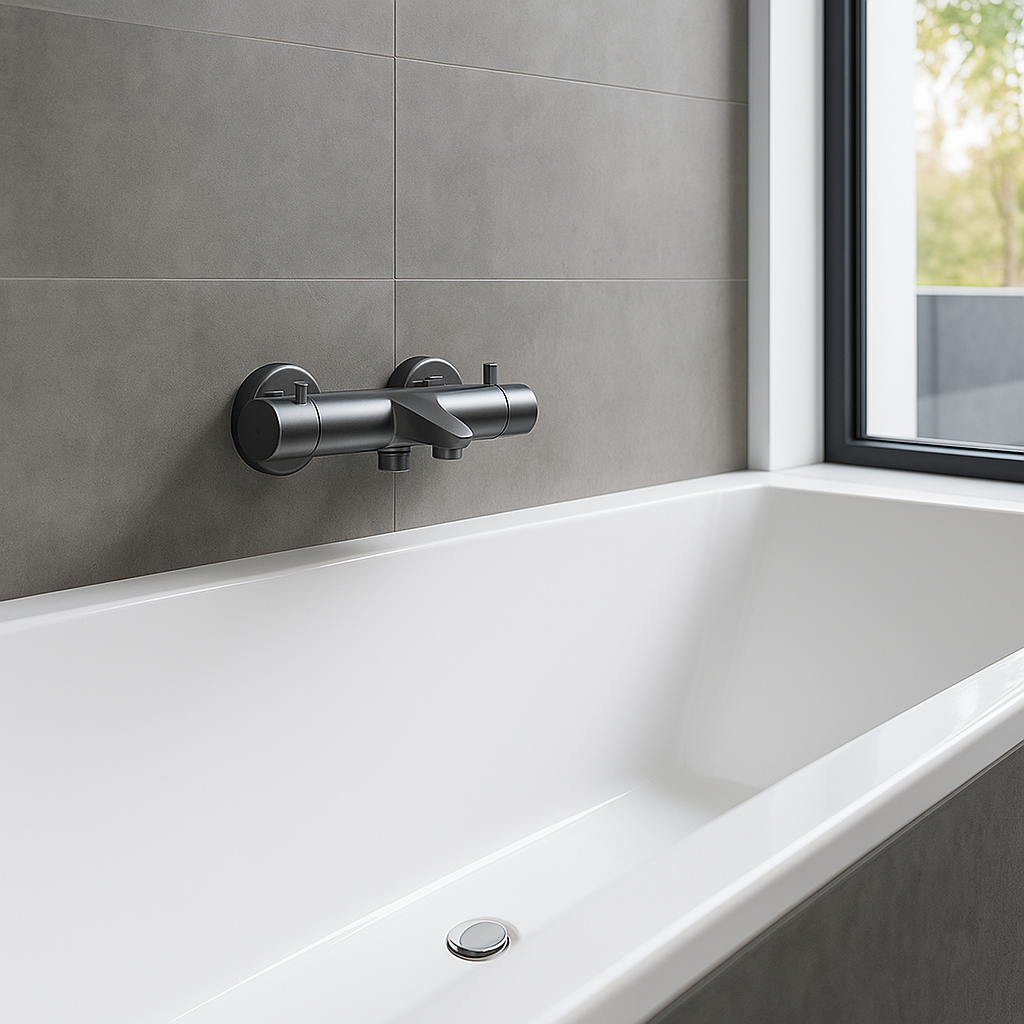 Wiesbaden Thermostatische Badmengkraan Caral Gunmetal